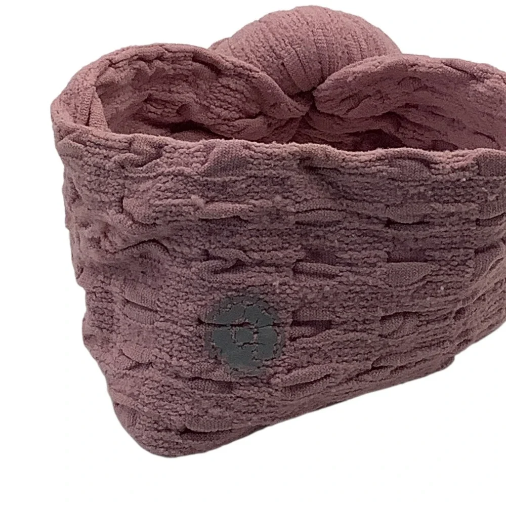 Cable Knit Donut Knot Headband Girls OS Mauve Boho Coquette